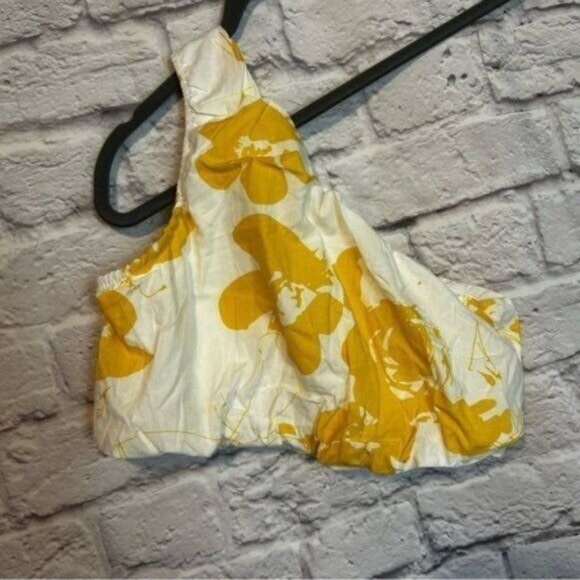 Commense yellow plumeria Two piece midi skirt and matching top Size Small New - Picture 9 of 14